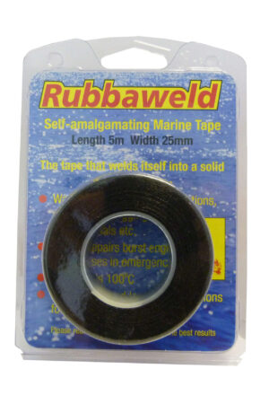 Black 5m X 25mm Rubbaweld Self Amalgamating Marine Tape