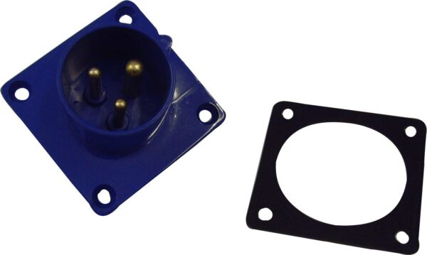 Splashproof Low Profile Boat Inlet (male) iP44 16 amp