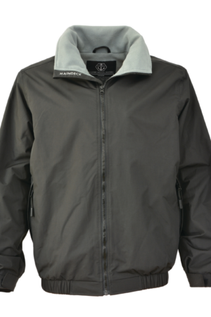 Black Crew Jacket Grey Fleece Size XS