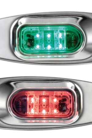 Evoled Eye Low Consumption LED Navigation Lights Made of Mirror-Polished Stainless Steel for Built-in Bulkhead Mounting