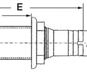 Nylon/fiberglass long seacock 1"3/8 x 19/20 mm