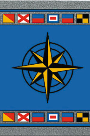 Format antiskid doormat 40 x 68 cm Windrose