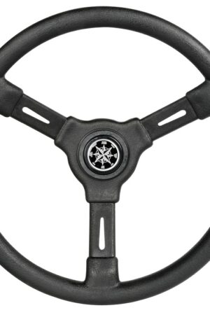 3-spoke steering wheel black 355 mm