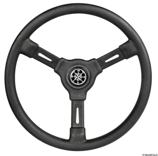 3-spoke steering wheel black 355 mm