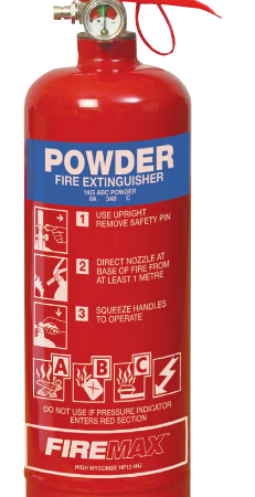 1kg ABC Dry Powder Extinguisher 8A 34B MED