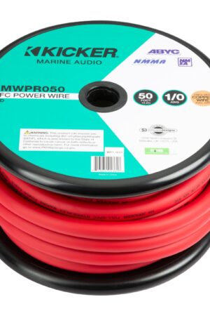 Marine 0AWG Red Power Cable - 50ft
