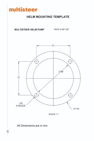 Mutlisteer Mounting Template for HP-16