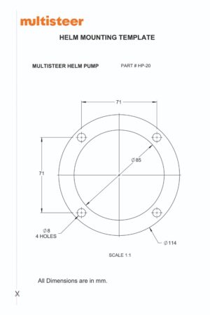 Mutlisteer Mounting Template for HP-20