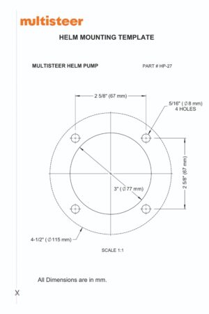 Mutlisteer Mounting Template for HP-27
