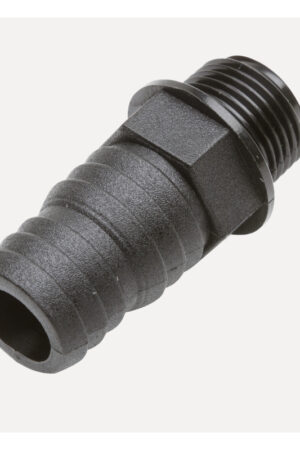 Straight threaded fitting of 3/8” Ø 17 mm / Ø 19mm