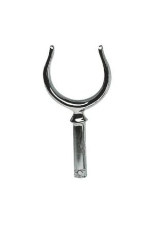 Chrome plated brass oarlock 60 mm