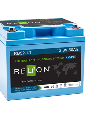 RELiON 12.8V 52Ah LT 4SC LiFePO4 Battery