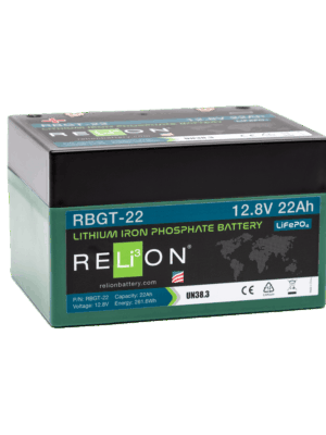 RELiON 12.8V 22Ah TBAR-LiFePO4 Battery