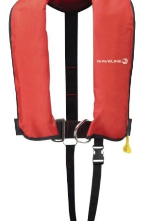 UML 165N Automatic ISO Life jackets-Harness version-Red