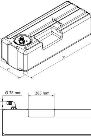 Water tank lt.39 with pump