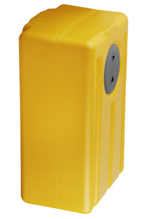 Vertical plastic black/grey water tank lt. 63