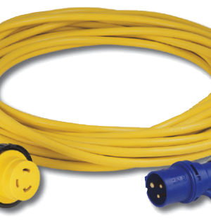 Cordset, 16A 230V, 20M, With European Plug, Yellow
