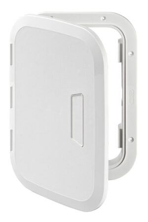 White Hatch 27.5 X 37CM with lock and key