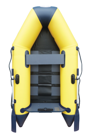 2.50m Yellow WavEco Ultra inflatable boat with a solid transom & slatted Floor