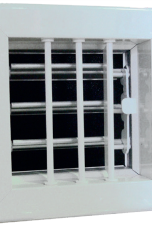White Aluminum Supply Damper Vents  200x100 (8x4")