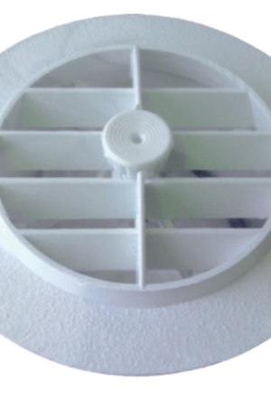 100 mm (4")  Round Damper Vent , Off, white
