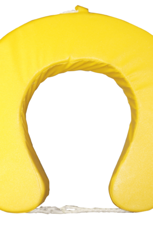 Bright Yellow Horse Shoe Lifebuoy With Durable PVC Cover