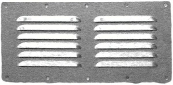 SS louvered vent 228x127mm SS 316