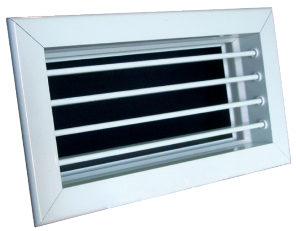 White Aluminum Supply Air Grille 100x100 (4x4")