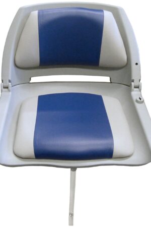 Moulded Folding Down Seat (S/S 316 fittings)-Grey/Blue
