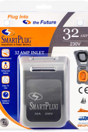 32 Amp - Non-Metallic Inlet w/ Gray Cover Assembly