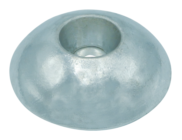 Zinc Hull Anode DISC 2.2 KGS NOM NET WEIGHT 140MM DIA