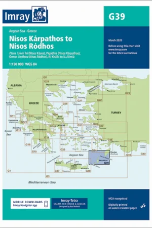 Imray Chart G39 Nísos Kárpathos to Nísos Ródhos
