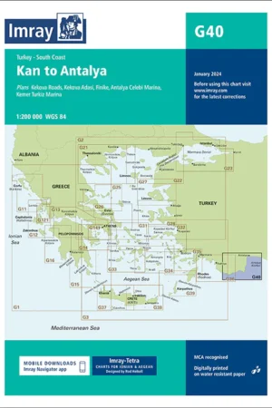 Imray Chart G40 Kas to Antalya