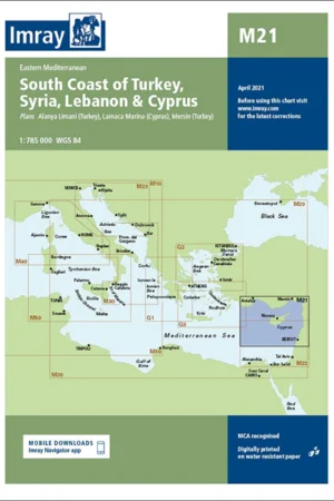 Imray Chart M21 South Coast of Turkey, Syria, Lebanon and Cyprus