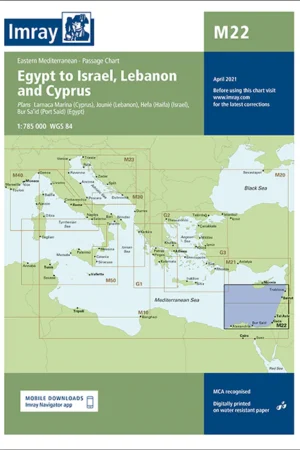 Imray Chart M22 Egypt to Israel, Lebanon and Cyprus