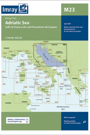Imray Chart M23 Adriatic Sea Passage Chart