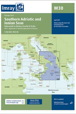 Imray Chart M30 Southern Adriatic and Ionian Seas