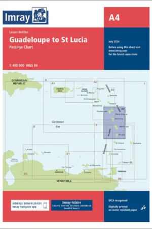 Imray Chart A4 Guadeloupe to St Lucia Passage Chart