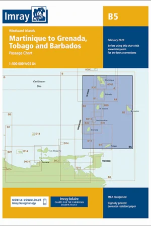 Imray Chart B5 Martinique to Tobago and Barbados Passage Chart