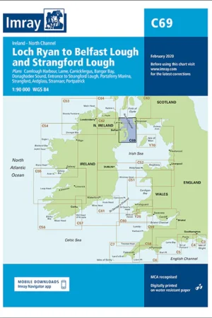 Imray Chart C69 Loch Ryan to Belfast Lough and Strangford Lough