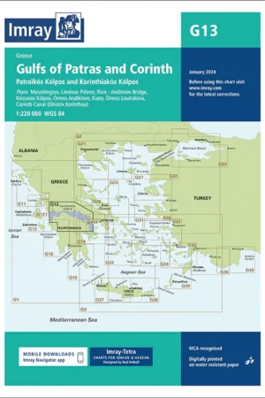 Imray Chart G13 Gulfs of Patras and Corinth
