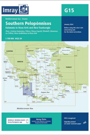 Imray Chart G15 Southern Pelopónnisos