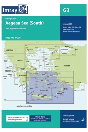 Imray Chart G3 Aegean Sea (South)